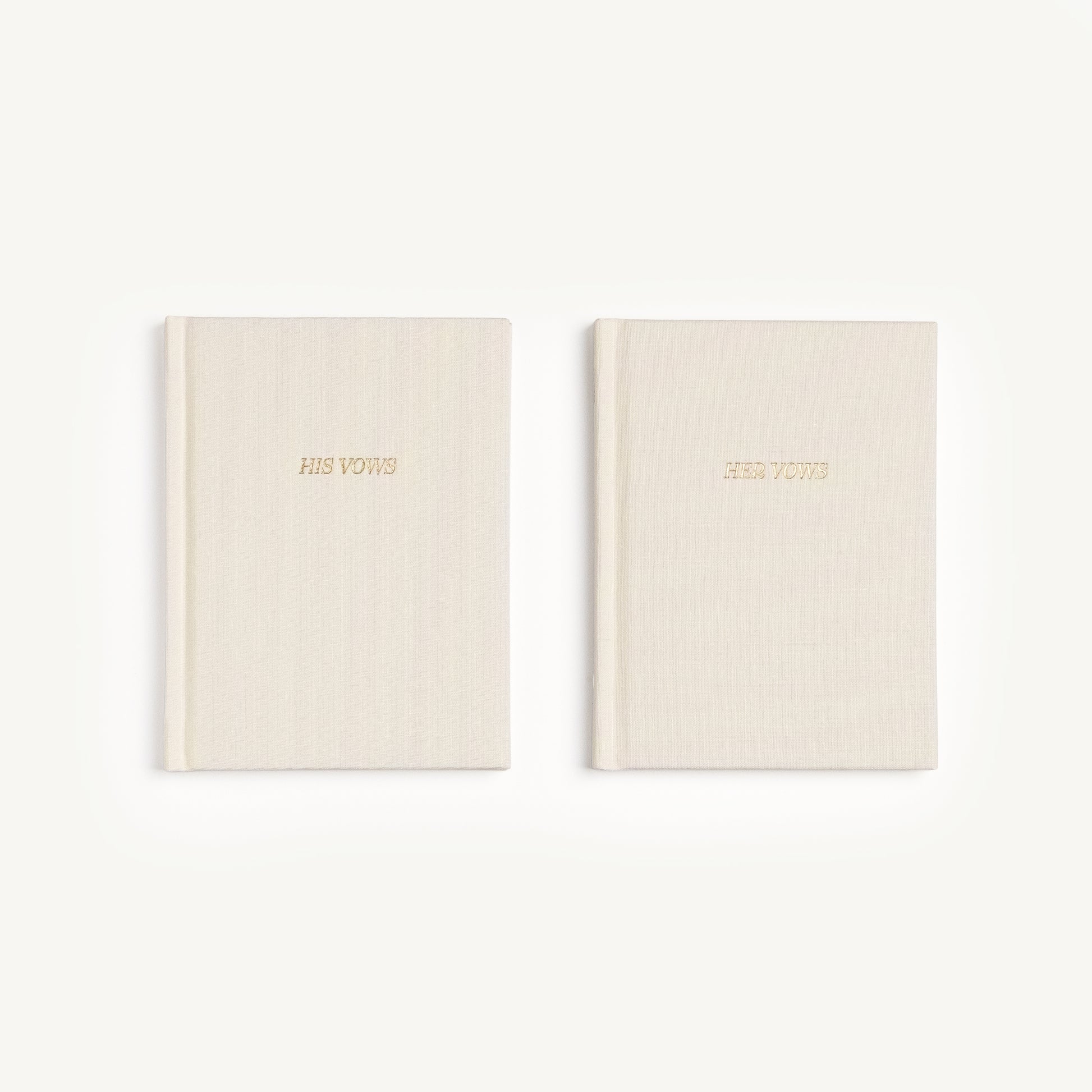 His and Hers Ivory Vow Book Set
